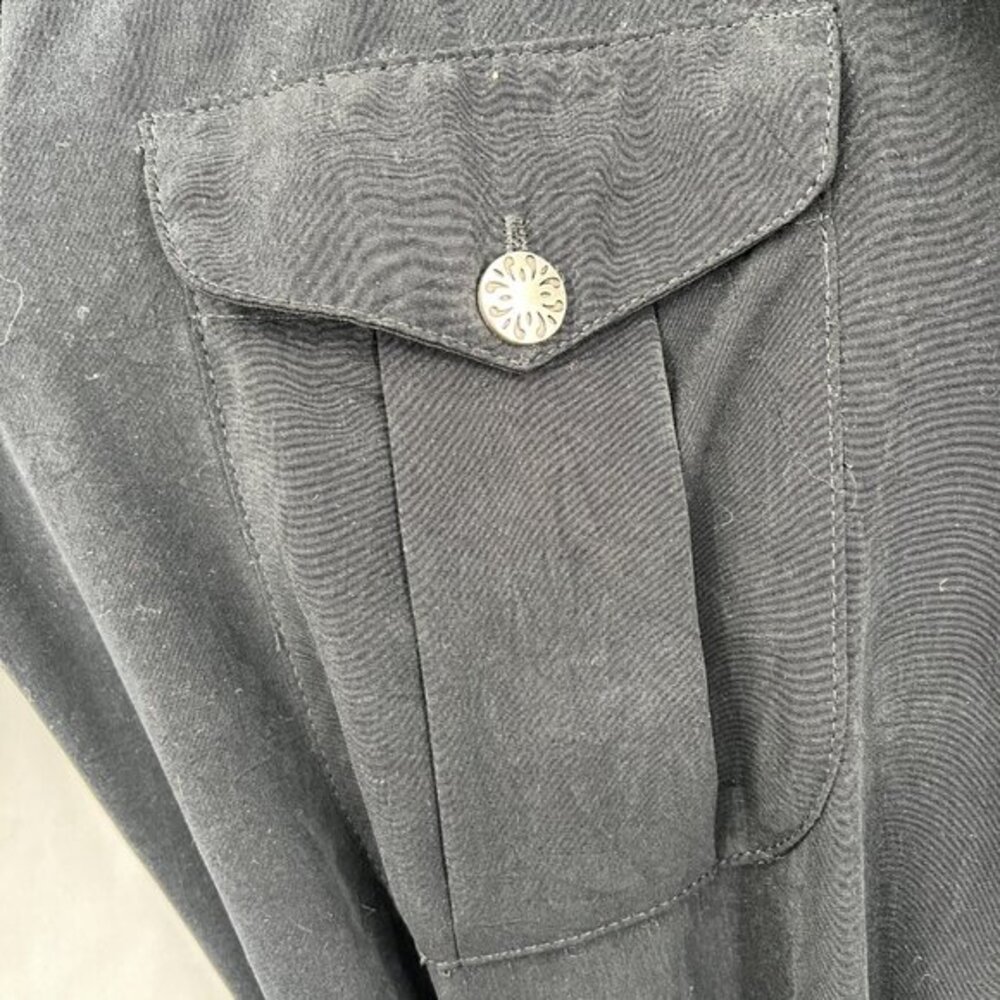 Vintage 90s Saint Germain Paris boiler suit jumpsuit short sleeve black S - Picture 4 of 16